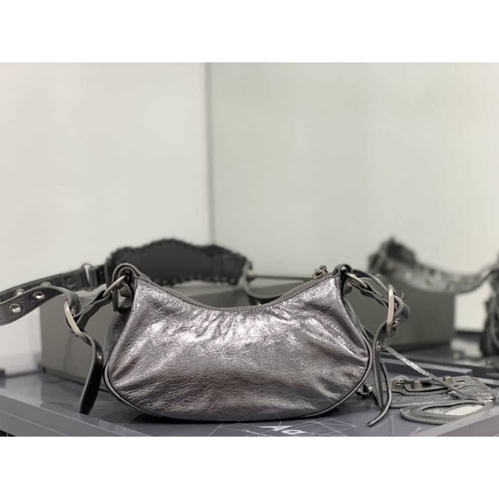 BALENCIAGA LE CAGOLE 26X16CM SILVER Bags