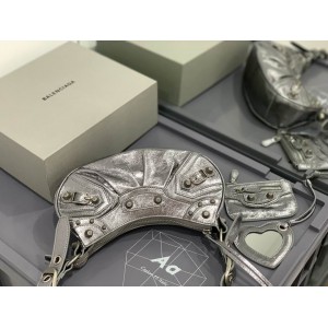BALENCIAGA LE CAGOLE 26X16CM SILVER Bags