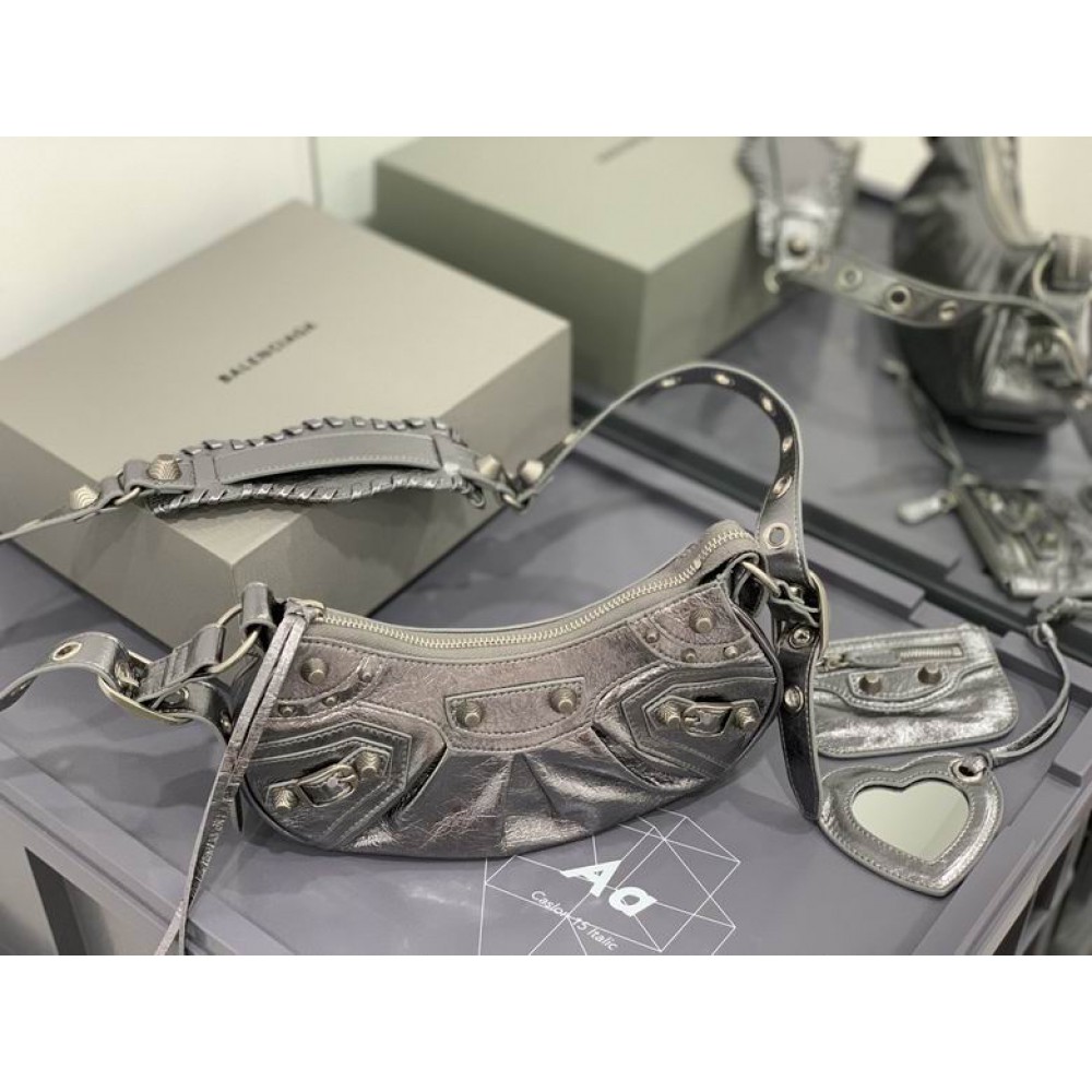 BALENCIAGA LE CAGOLE 26X16CM SILVER Bags