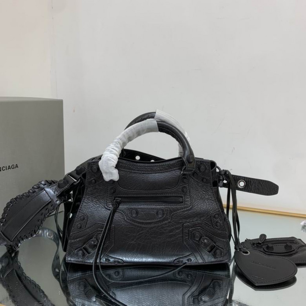 BALENCIAGA NEO CAGOLE 25.9X17.8X11.4cm BLACK TOTAL Bags