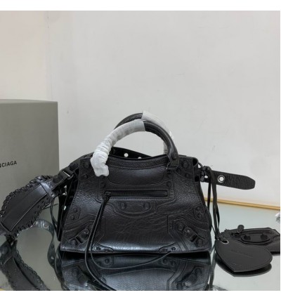 BALENCIAGA NEO CAGOLE 25.9X17.8X11.4cm BLACK TOTAL