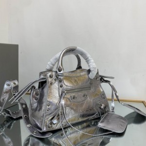 BALENCIAGA NEO CAGOLE 25.9X17.8X11.4cm SILVER Bags