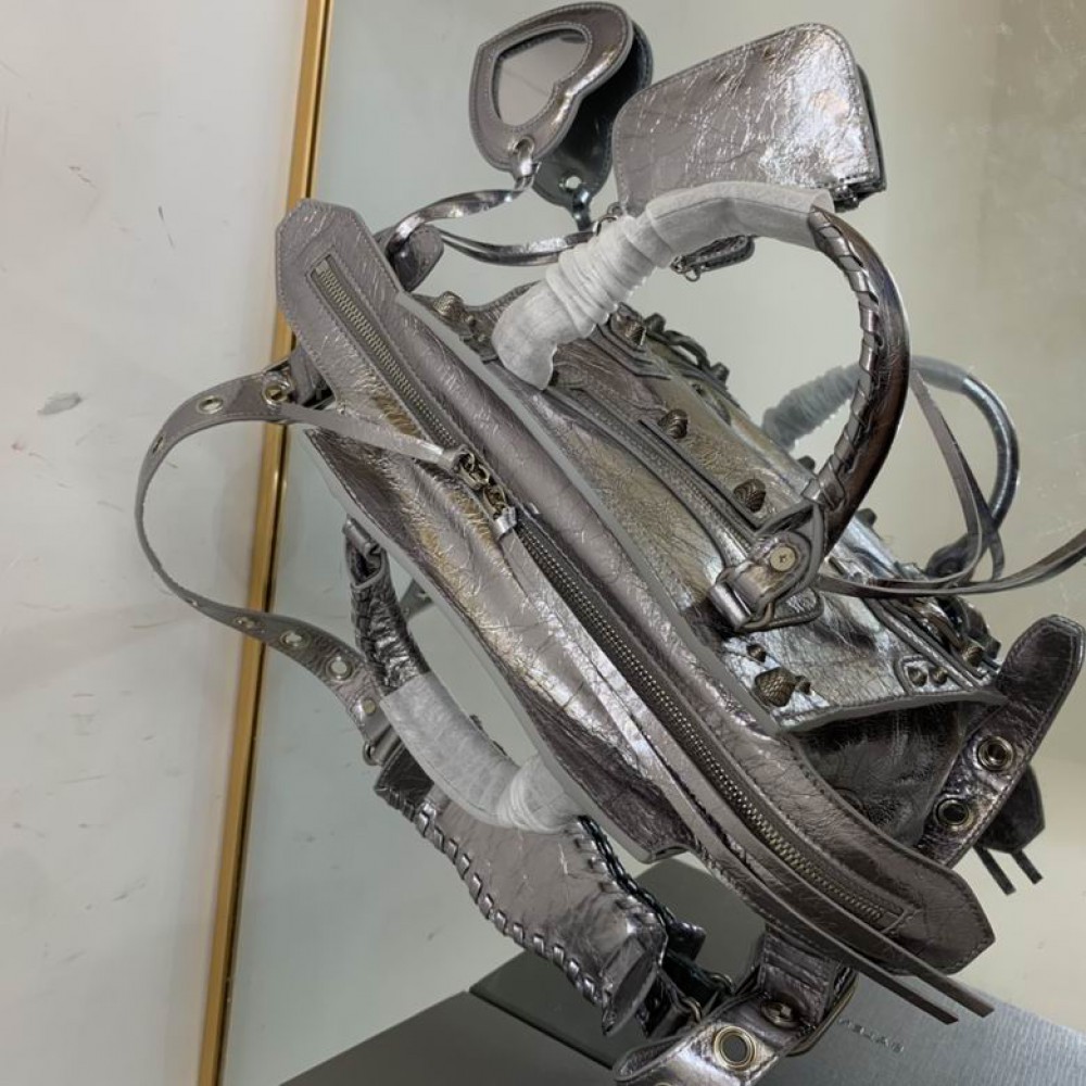 BALENCIAGA NEO CAGOLE 25.9X17.8X11.4cm SILVER Bags