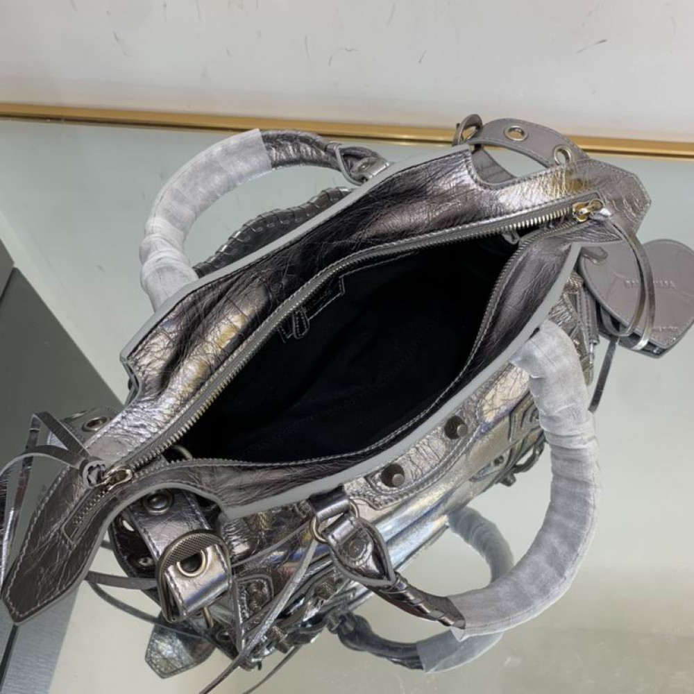 BALENCIAGA NEO CAGOLE 25.9X17.8X11.4cm SILVER Bags