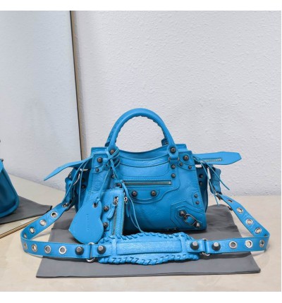 BALENCIAGA NEO CAGOLE 25.9X17.8X11.4cm BLUE