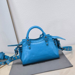 BALENCIAGA NEO CAGOLE 25.9X17.8X11.4cm BLUE Bags