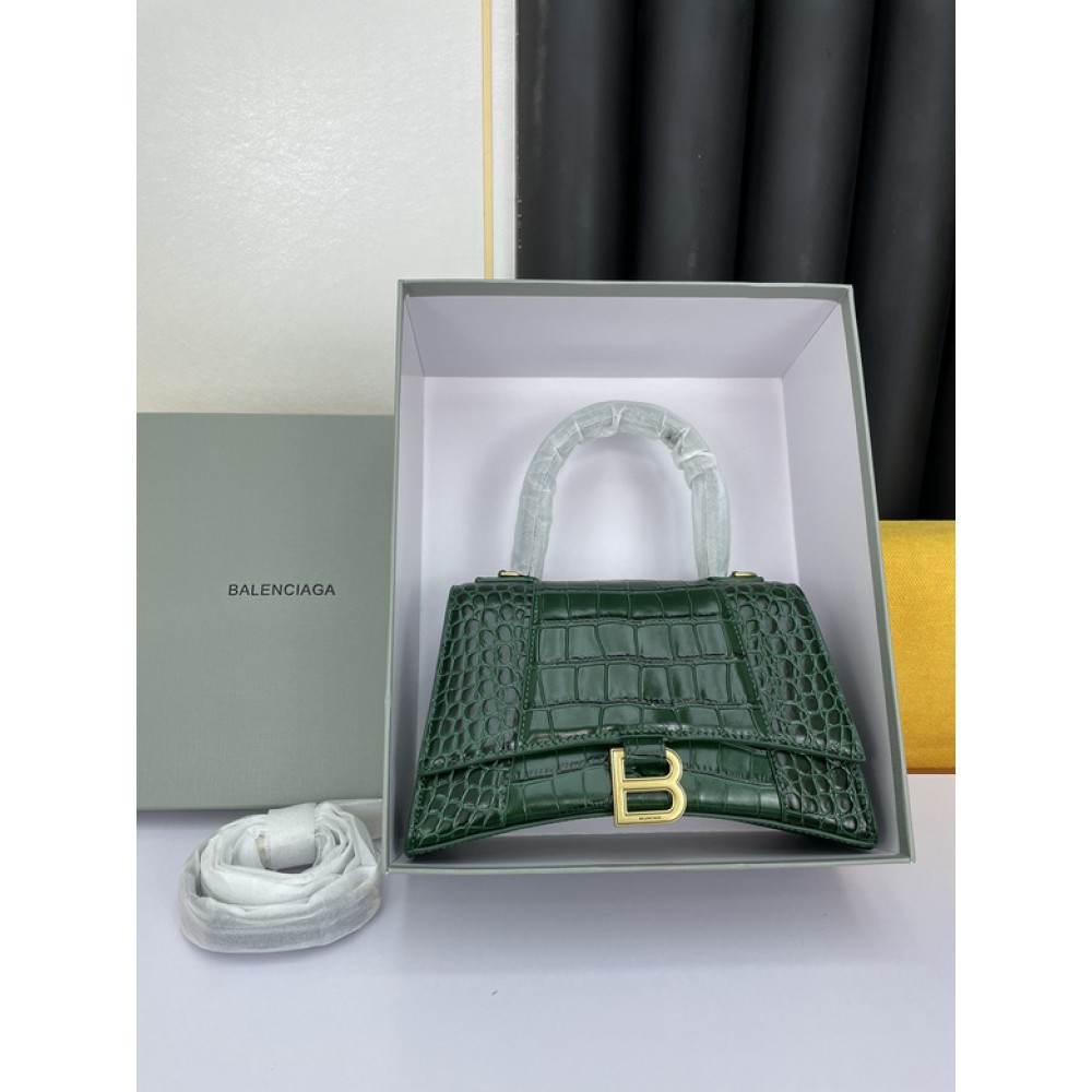 BALENCIAGA HOURGLASS 23CM CROC EFFECT 4 COLOURS Bags