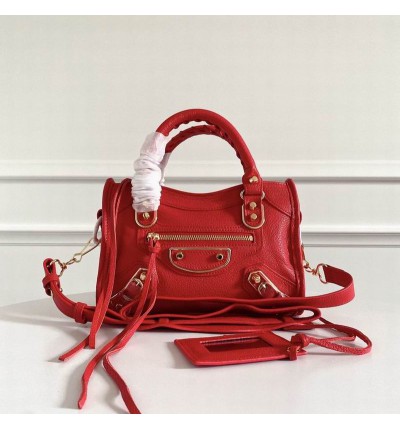 BALENCIAGA CITY BAG 23X15X9CM RED