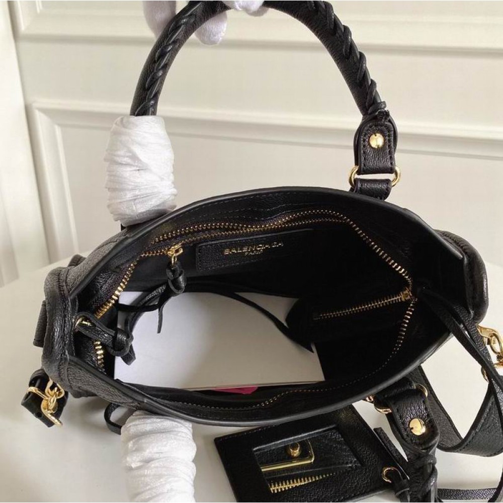 BALENCIAGA CITY BAG 23X15X9CM BLACK GOLD Bags