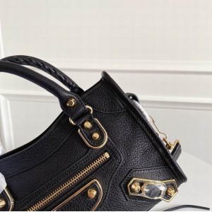 BALENCIAGA CITY BAG 23X15X9CM BLACK GOLD Bags