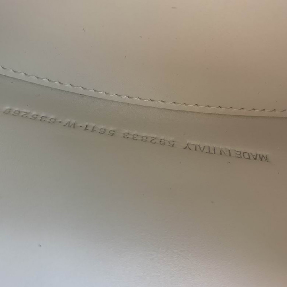 BALENCIAGA HOURGLASS 19CM CROC EFFECT WHITE Bags