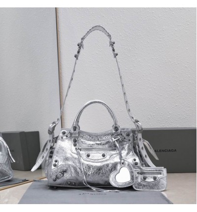 BALENCIAGA CAGOLE 32X21CM SILVER