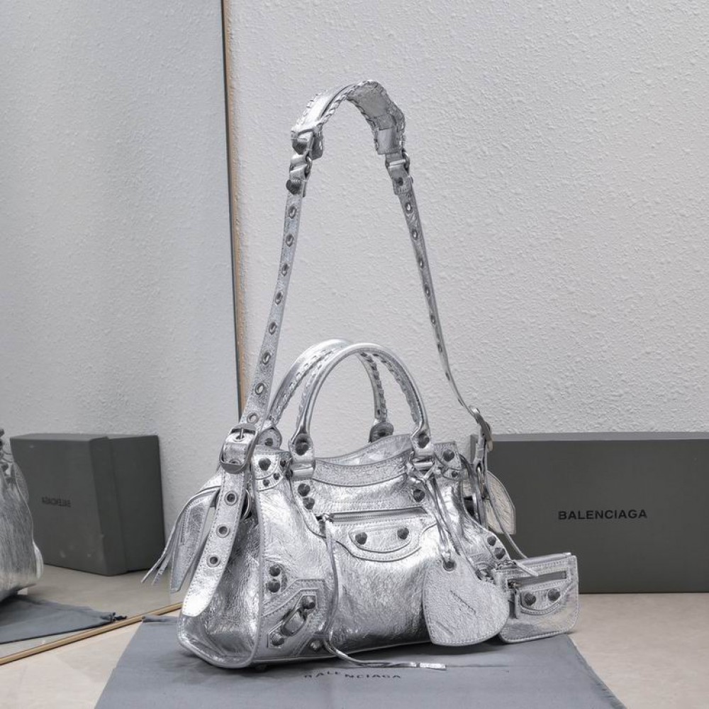 BALENCIAGA CAGOLE 32X21CM SILVER Bags