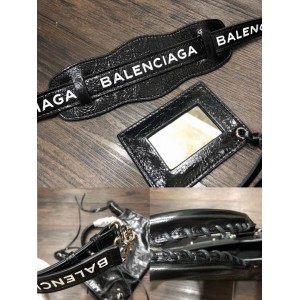 BALENCIAGA CITY BLACK SHINY LEATHER 38CM Bags