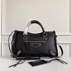 BALENCIAGA CITY 38CM BLACK SILVER Bags
