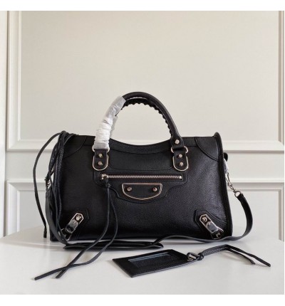 BALENCIAGA CITY 38CM BLACK SILVER