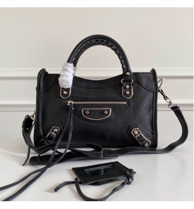 BALENCIAGA CITY 30CM BLACK SILVER