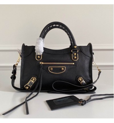 BALENCIAGA CITY 30CM BLACK GOLD