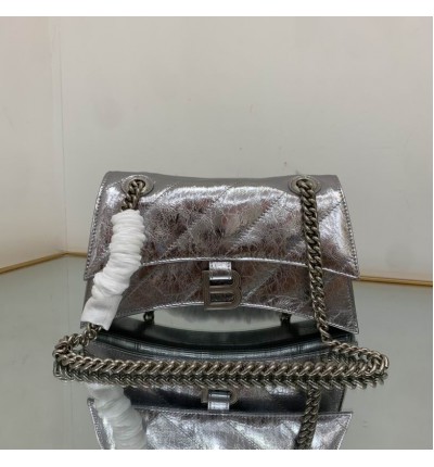 BALENCIAGA CRUSH 25X15CM SILVER