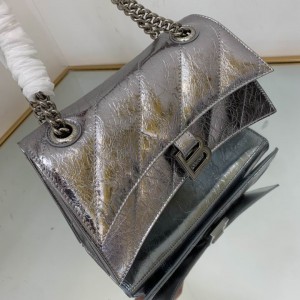 BALENCIAGA CRUSH 25X15CM SILVER Bags