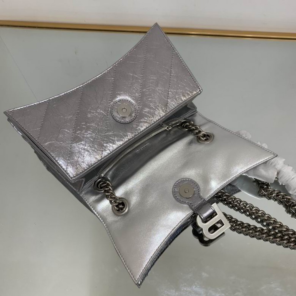 BALENCIAGA CRUSH 25X15CM SILVER Bags