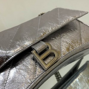 BALENCIAGA CRUSH 25X15CM SILVER Bags