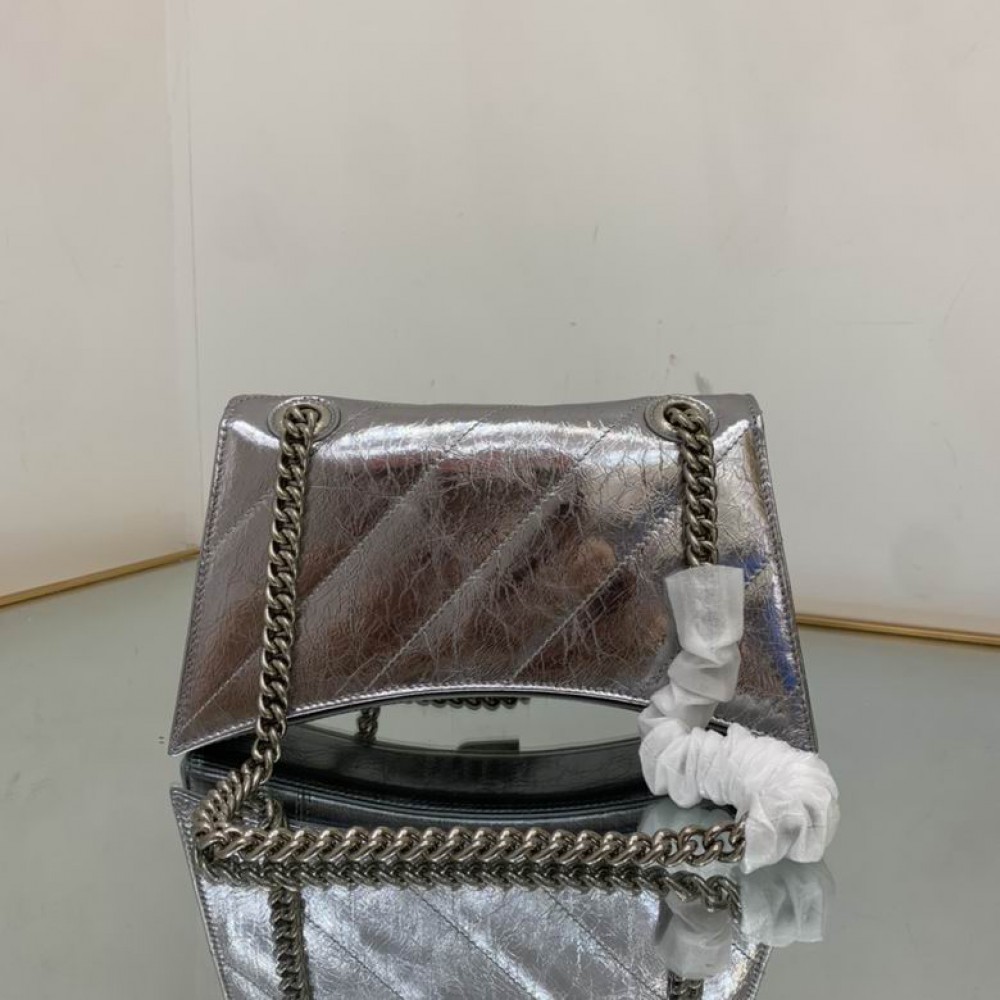 BALENCIAGA CRUSH 25X15CM SILVER Bags