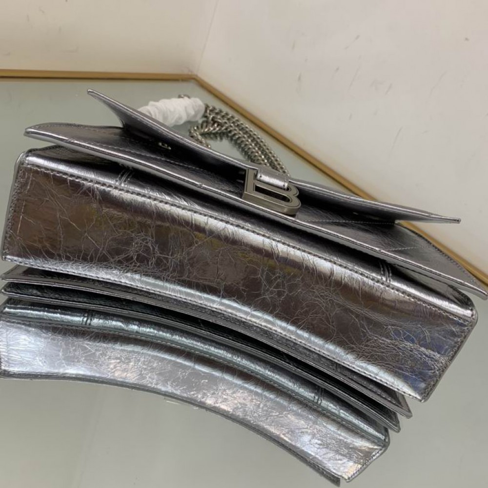 BALENCIAGA CRUSH 25X15CM SILVER Bags