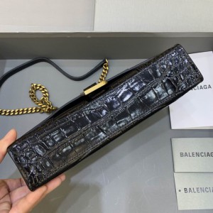 BALENCIAGA CLUTCH 23X14CM BLACK CROC Bags