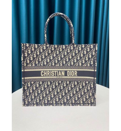 DIOR BOOK TOTE 42CM BLUE