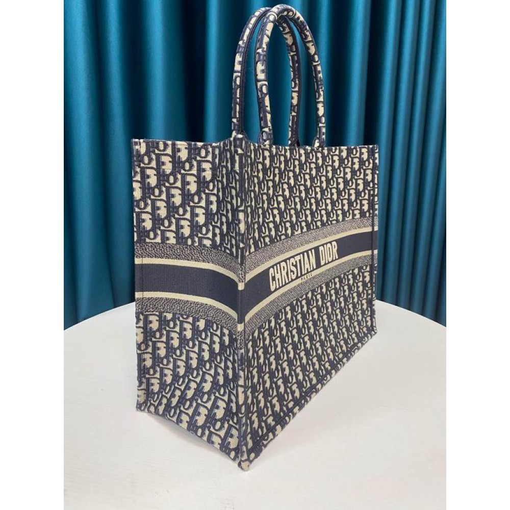 DIOR BOOK TOTE 42CM BLUE Bags