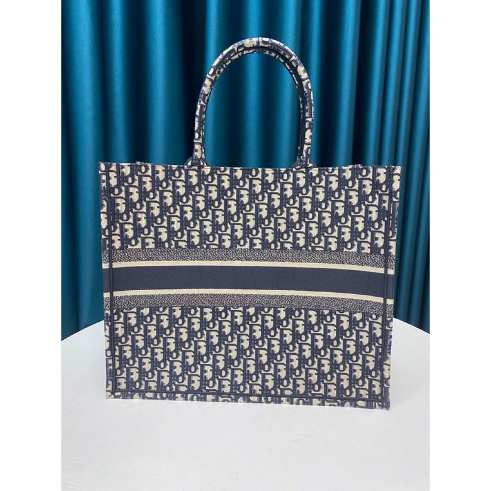 DIOR BOOK TOTE 42CM BLUE Bags
