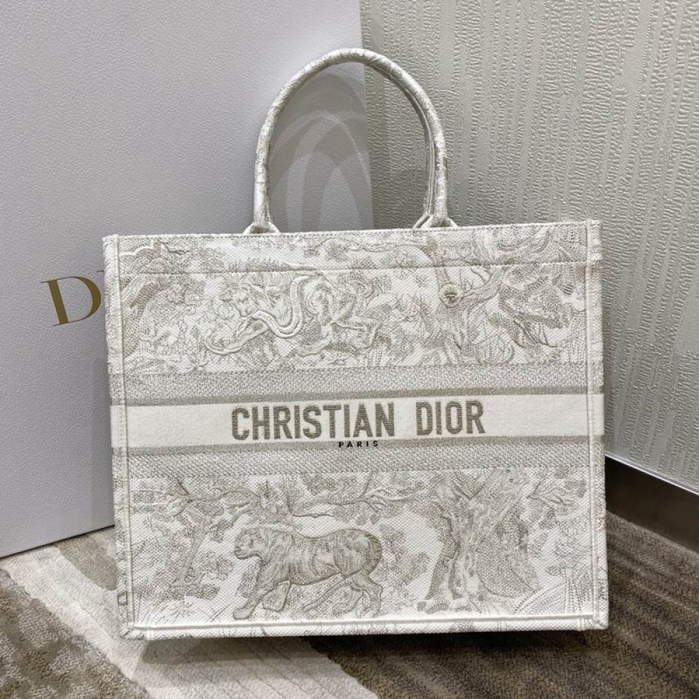 DIOR BOOK TOTE 42CM TIGER BEIGE Bags
