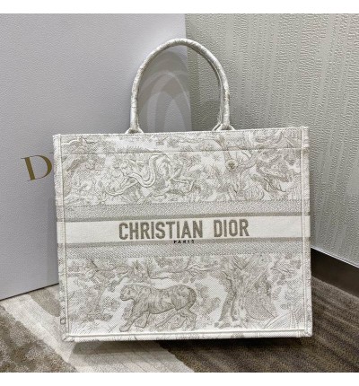 DIOR BOOK TOTE 42CM TIGER BEIGE