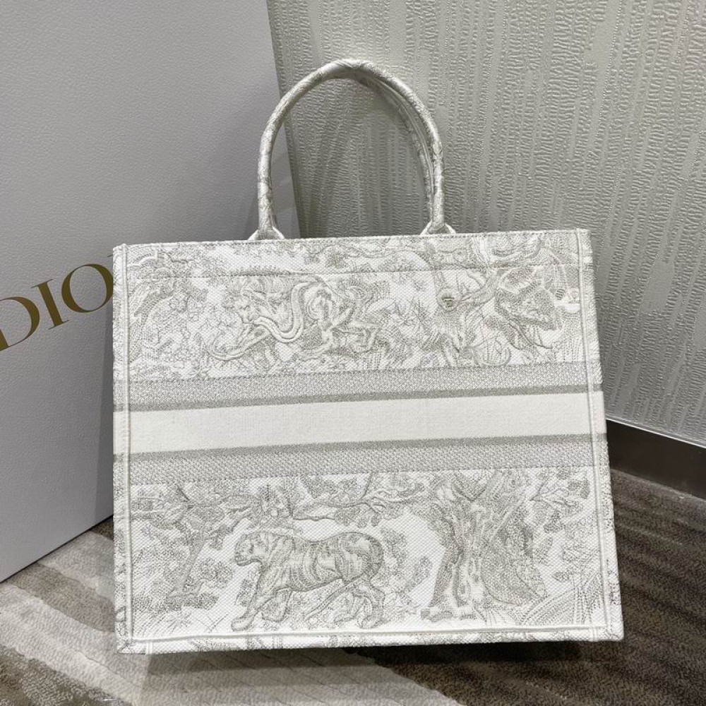 DIOR BOOK TOTE 42CM TIGER BEIGE Bags