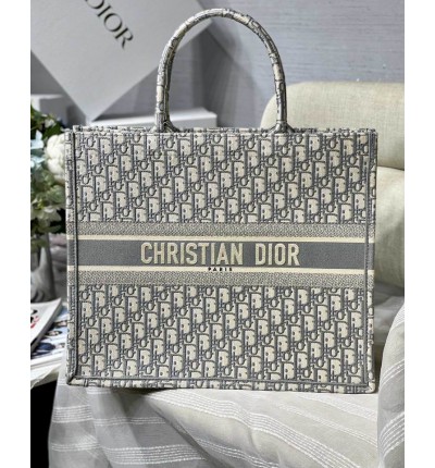 DIOR BOOK TOTE 42CM GREY