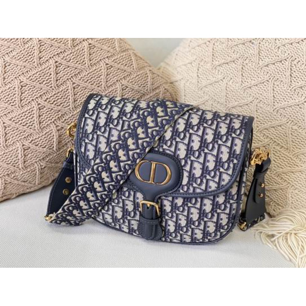 DIOR BOBBY 22CM DARK BLUE Bags