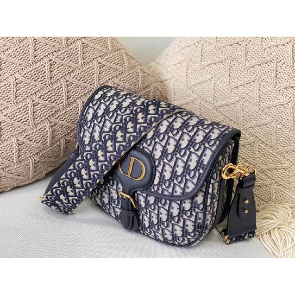 DIOR BOBBY 22CM DARK BLUE Bags