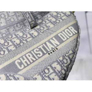 DIOR SADDLE 26CM GREY Oblique Jacquard Bags