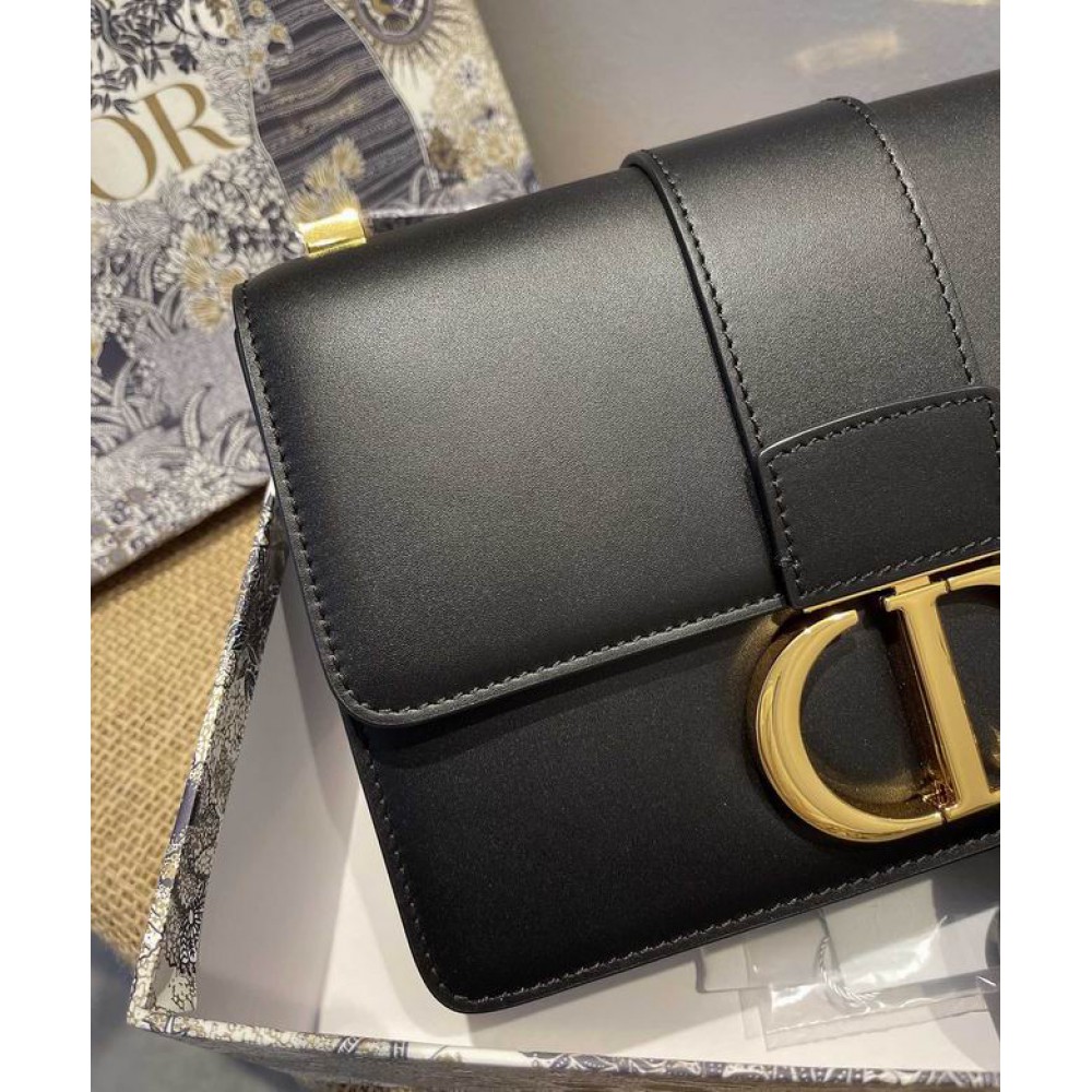 DIOR MONTAIGNE 24CM BLACK LEATHER Bags