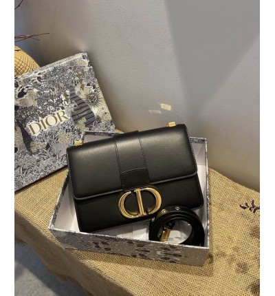 DIOR MONTAIGNE 24CM BLACK LEATHER