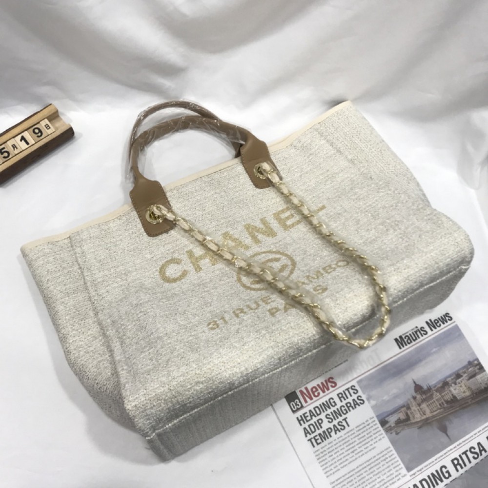 CHANEL SHOPPING FABRIC BAG 38X30CM ALL COLOURS Bags