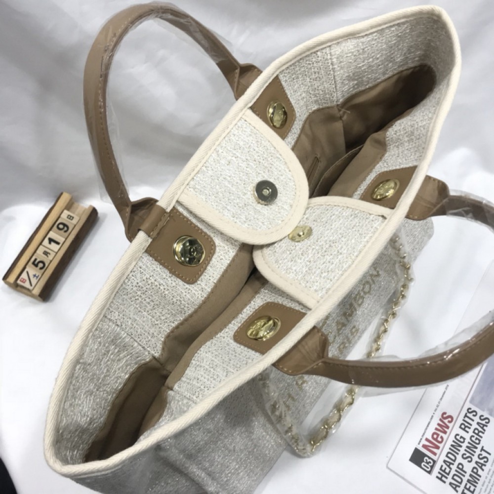 CHANEL SHOPPING FABRIC BAG 38X30CM ALL COLOURS Bags