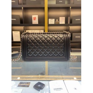 CHANEL BOY BAG 25CM BLACK ALL Bags
