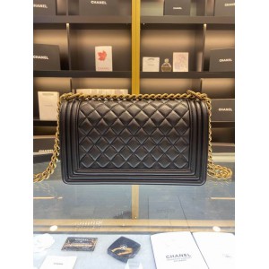 CHANEL BOY BAG 25CM BLACK ALL Bags