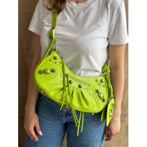 BALENCIAGA LE CAGOLE 33X16CM LIME Bags