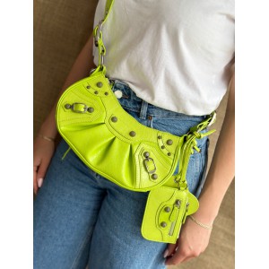 BALENCIAGA LE CAGOLE 26X16CM LIME Bags