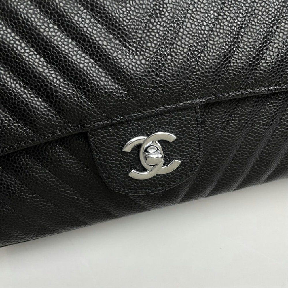 CHANEL CLASSIC FLAP 24CM CHEVRON CAVIAR Bags