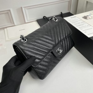 CHANEL CLASSIC FLAP 24CM CHEVRON CAVIAR Bags