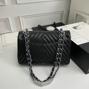 CHANEL CLASSIC FLAP 24CM CHEVRON CAVIAR Bags
